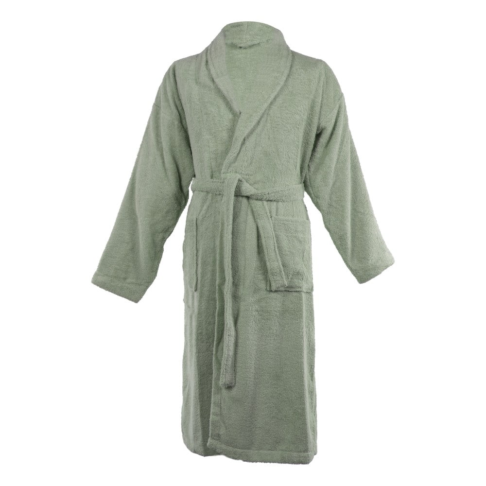 Zelený bavlnený župan veľkosť XXL Lindu – Tiseco Home Studio