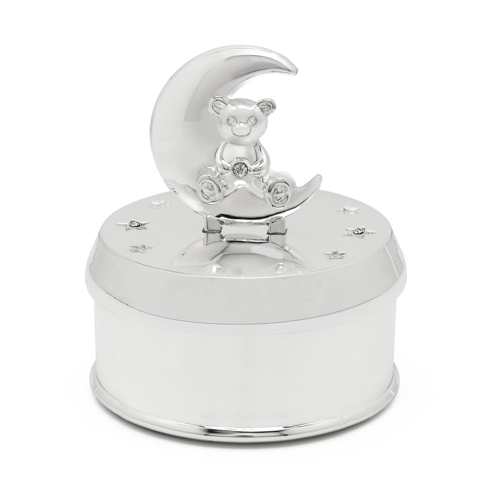 Kovová hracia skrinka ø 7x8 cm Bear and Moon – Zilverstad