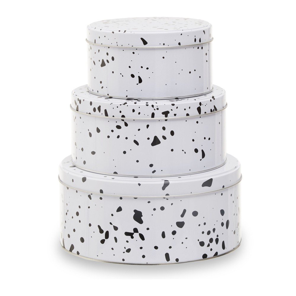 Kovové dózy v súprave 3 ks na cukrovinky Speckled – Premier Housewares