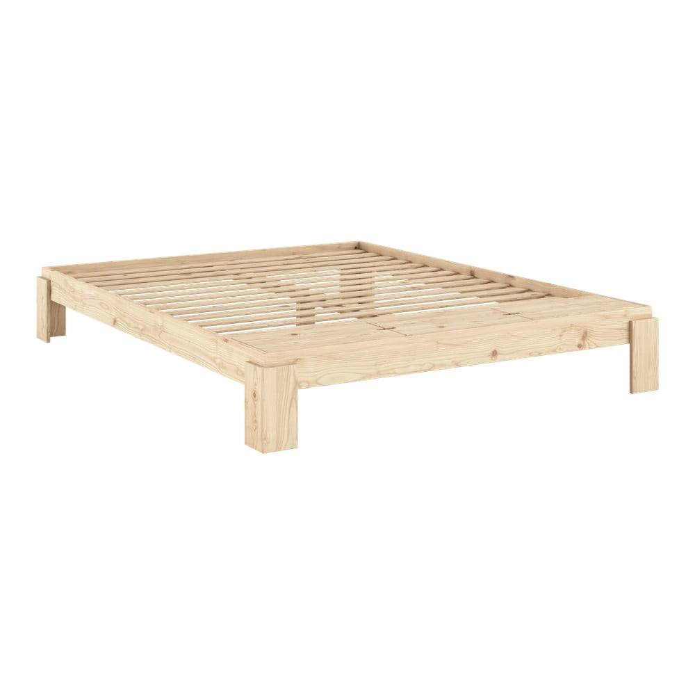Dvojlôžková posteľ z borovicového dreva s roštom v prírodnej farbe 180x200 cm Layers – Karup Design