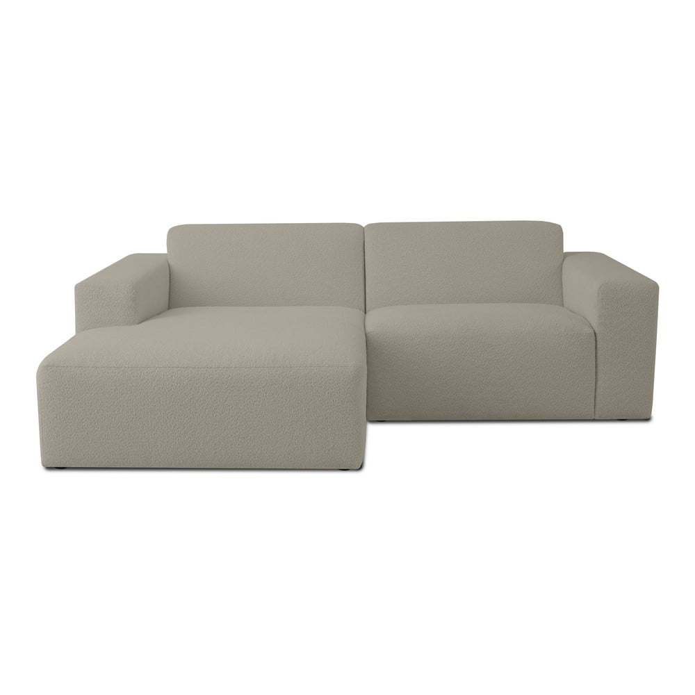 Svetlohnedá rohová pohovka z textílie buklé (ľavý roh) Roxy – Scandic