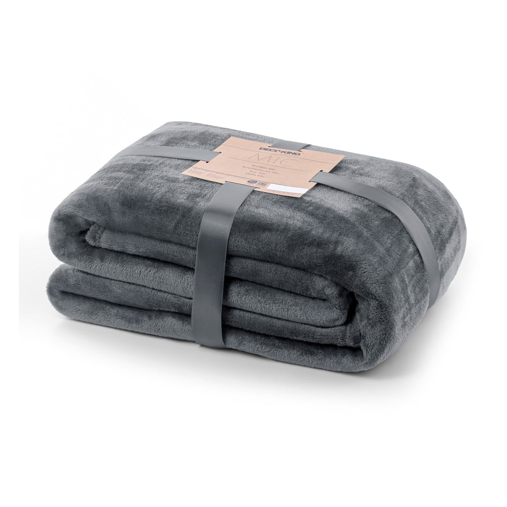 Tmavosivá deka z mikrovlákna DecoKing Mic