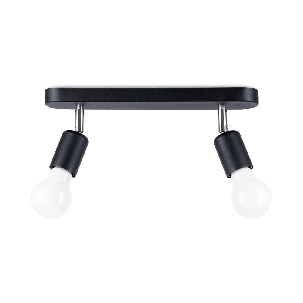 Čierne kovové stropné svietidlo ø 6 cm Brando – Sollux