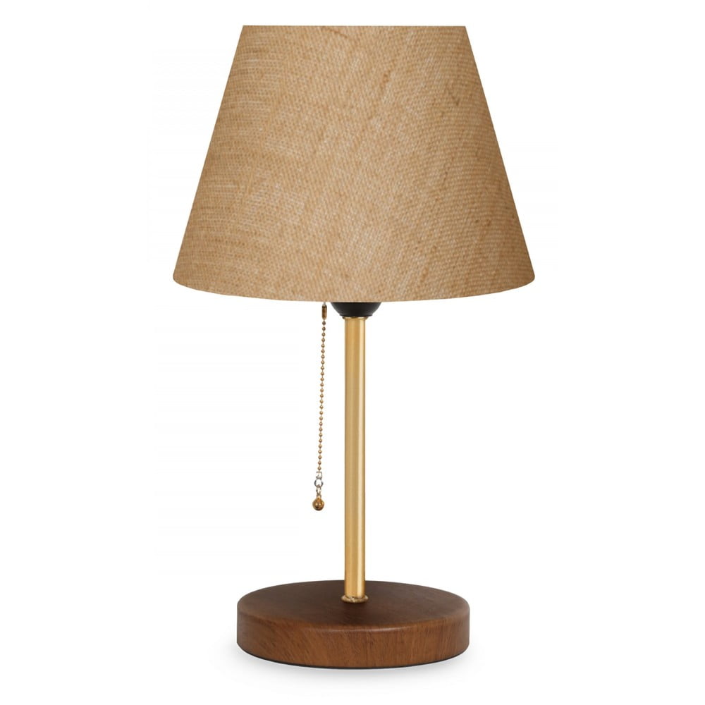 Béžová stolová lampa s textilným tienidlom (výška  14 cm) Mardin – Opviq lights