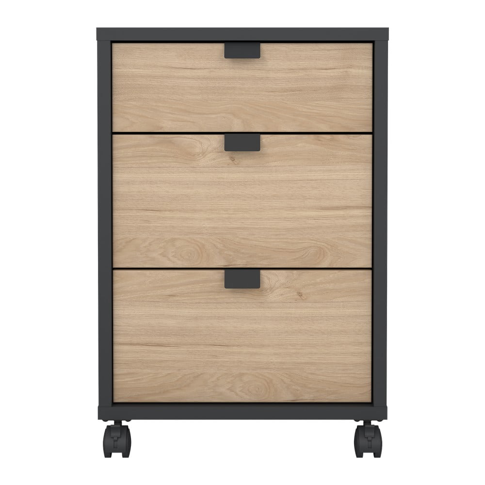 Skrinka v dekore duba v antracitovo-prírodnej farbe 41x61 cm Sign – Tvilum