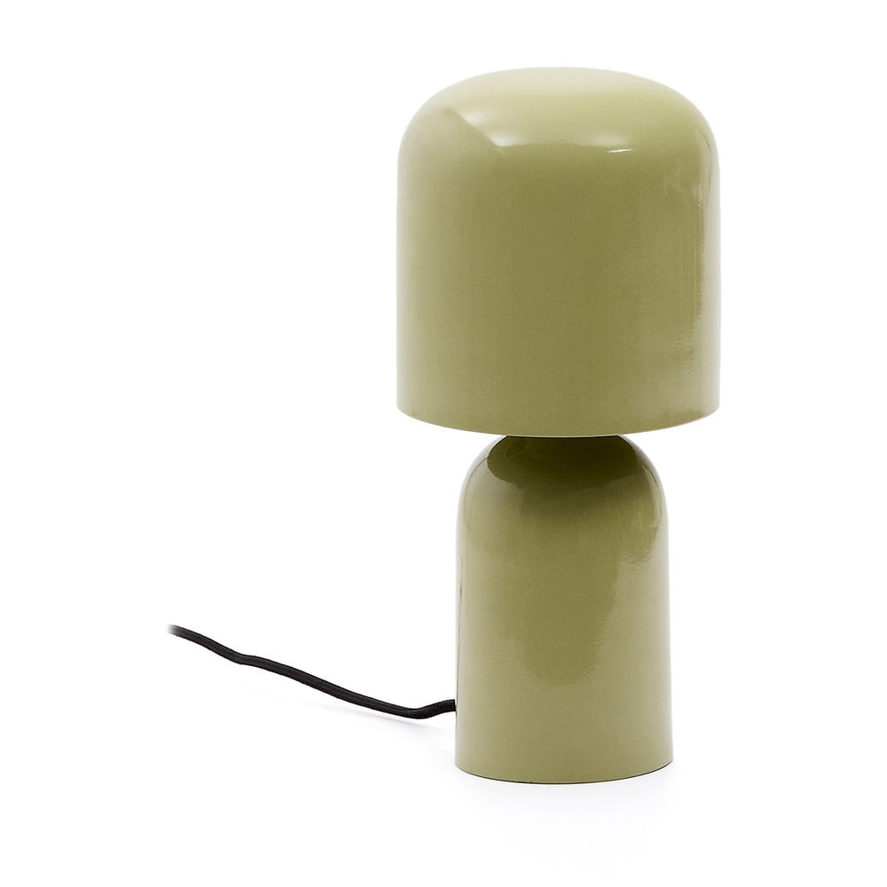 Zelená stolová lampa s kovovým tienidlom (výška 28 cm) Monze – Kave Home