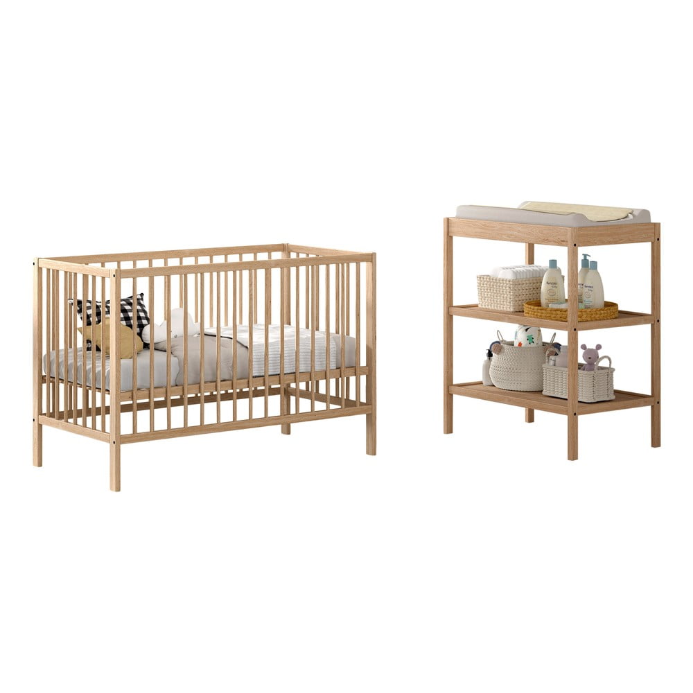 Súprava detského nábytku z bukového dreva 2 ks Dino – Vipack