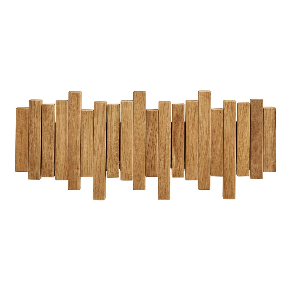 Nástenný vešiak z dubového dreva v prírodnej farbe 3 cm Caltra – House Nordic