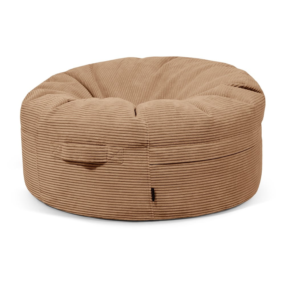 Hnedý menčestrový sedací vak Roll 105 – SLOWDOWN