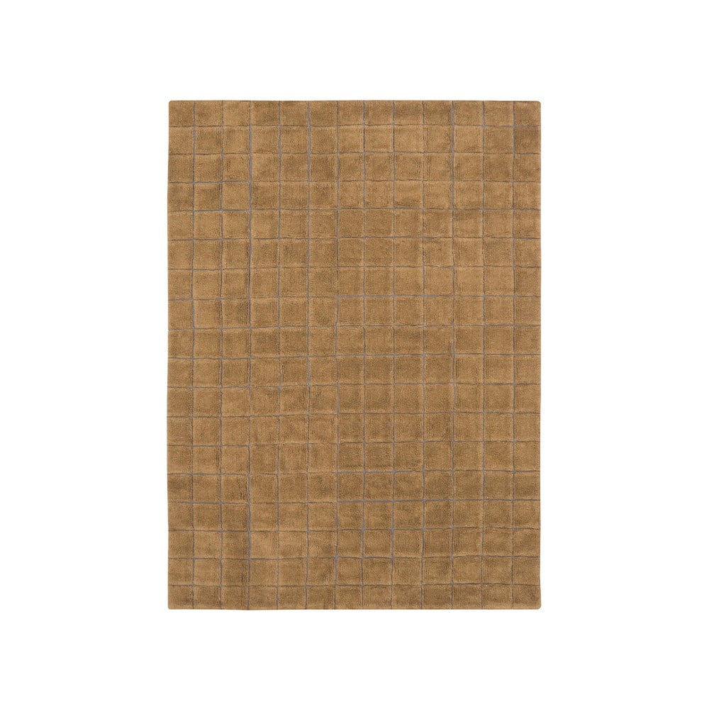 Okrovožltý ručne tkaný vlnený koberec 170x240 cm Mosaic Ochre – Lorena Canals