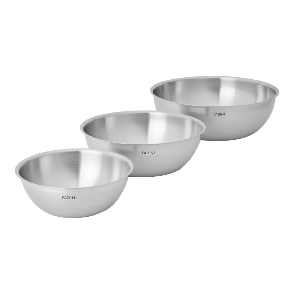Misy v súprave 3 ks z nehrdzavejúcej ocele v striebornej farbe ø 25