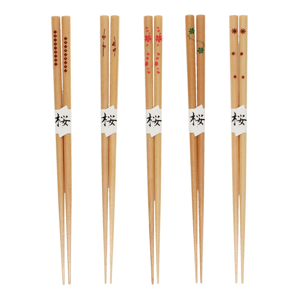 Drevené paličky v súprave 5 ks v prírodnej farbe Delicate – Rex London