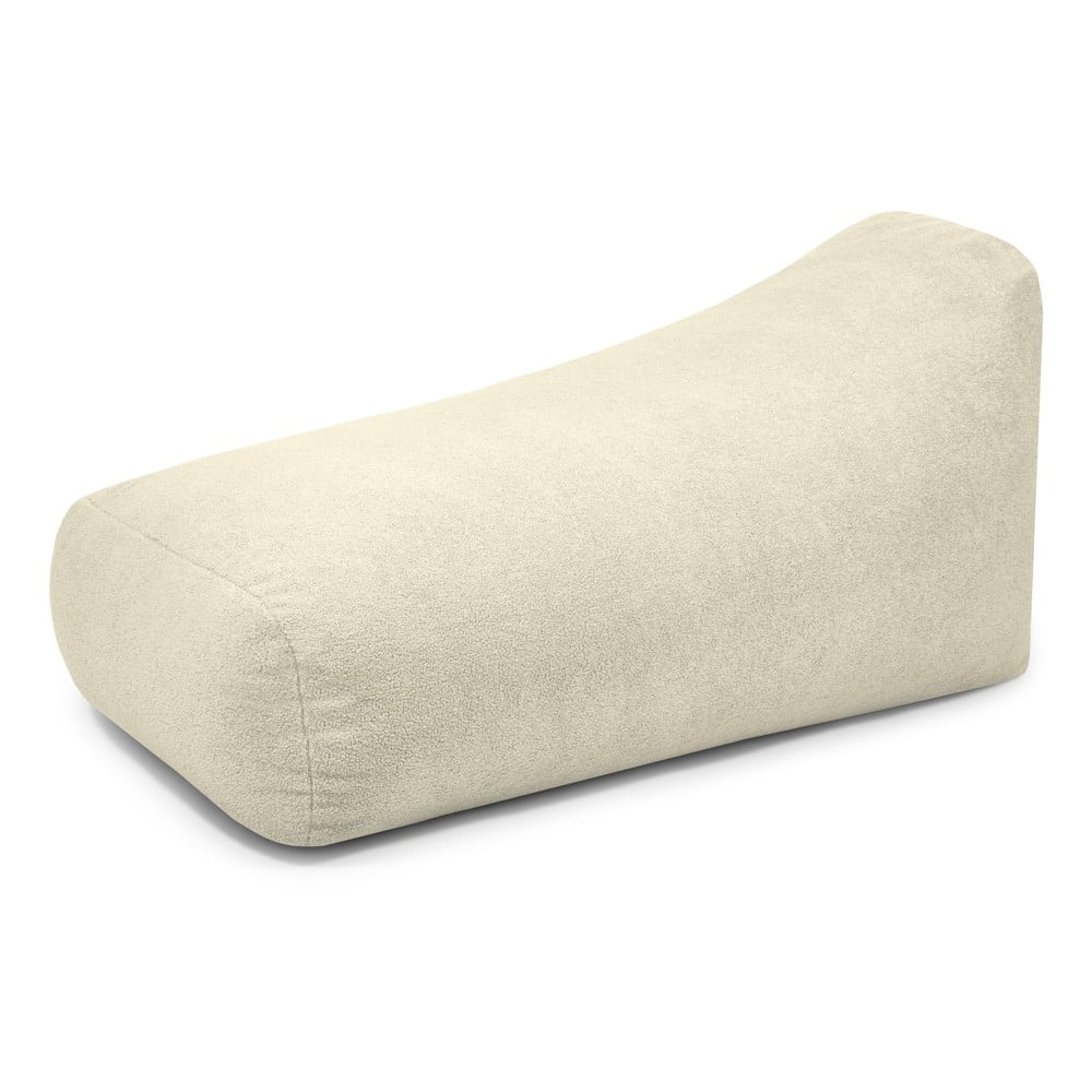 Krémový sedací vak z textílie buklé Snug Long 140 – SLOWDOWN