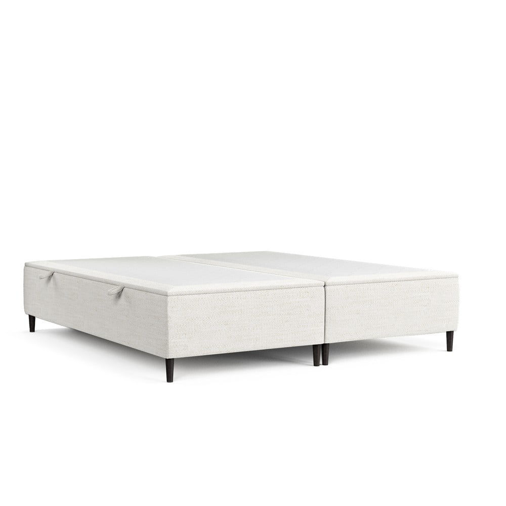 Krémovobiela čalúnená dvojlôžková posteľ s úložným priestorom 180x200 cm Tate – Maison de Rêve