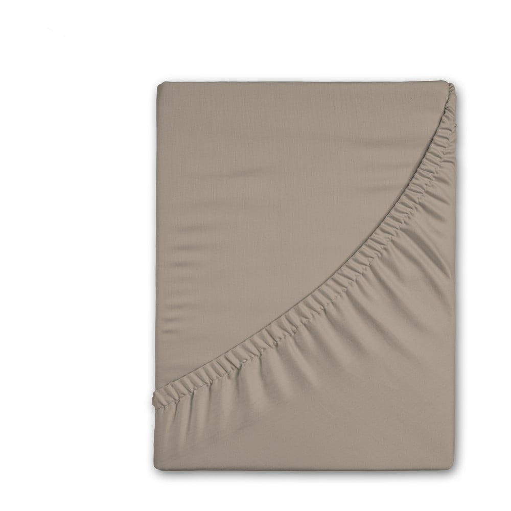 Hnedá napínacia flanelová plachta 90x200 cm – Good Morning