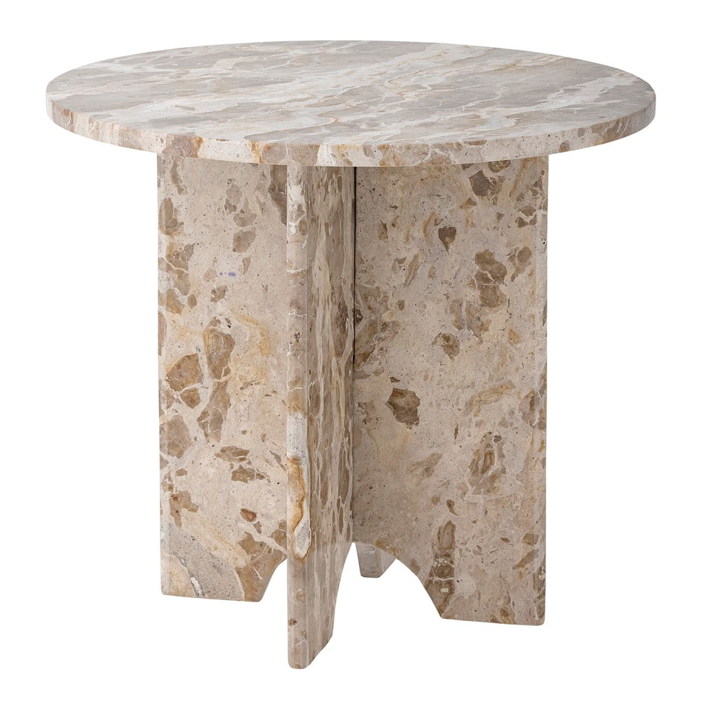 Mramorový okrúhly odkladací stolík ø 46 cm Jasmia – Bloomingville