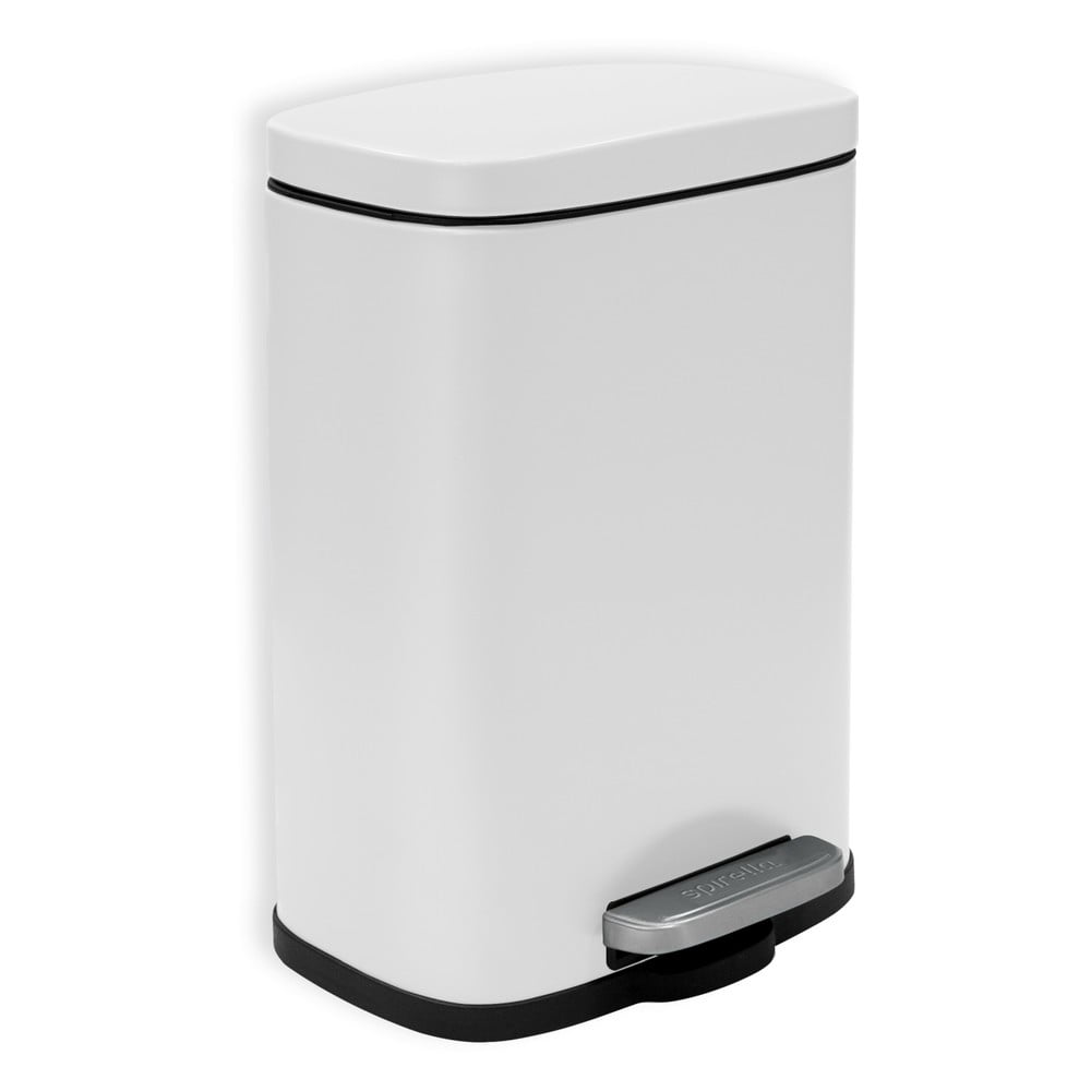Matne biely nášľapný oceľový odpadkový kôš 5 l Akira – Spirella