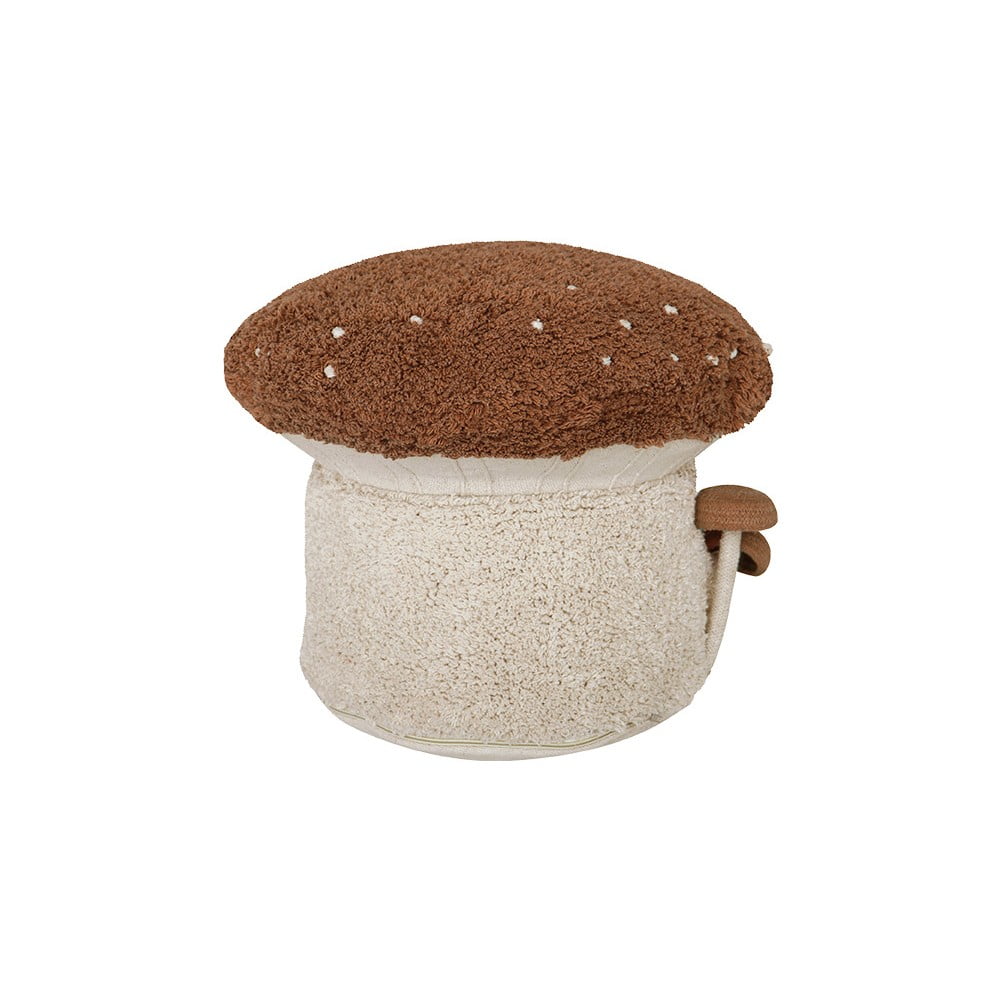 Detský sedací vak v tehlovej farbe/krémovobiely Boletus – Lorena Canals