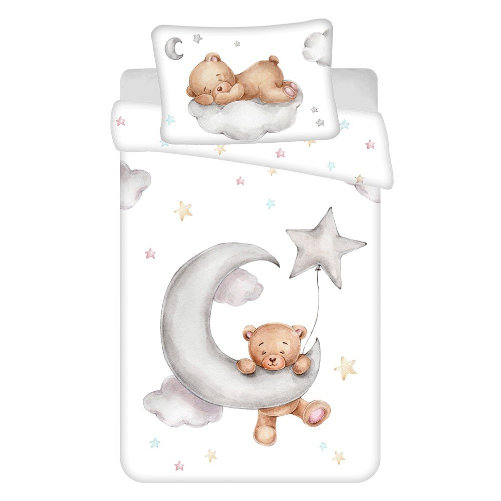 Bavlnená detská obliečka do postieľky 100x135 cm Teddy "Moon" – Jerry Fabrics