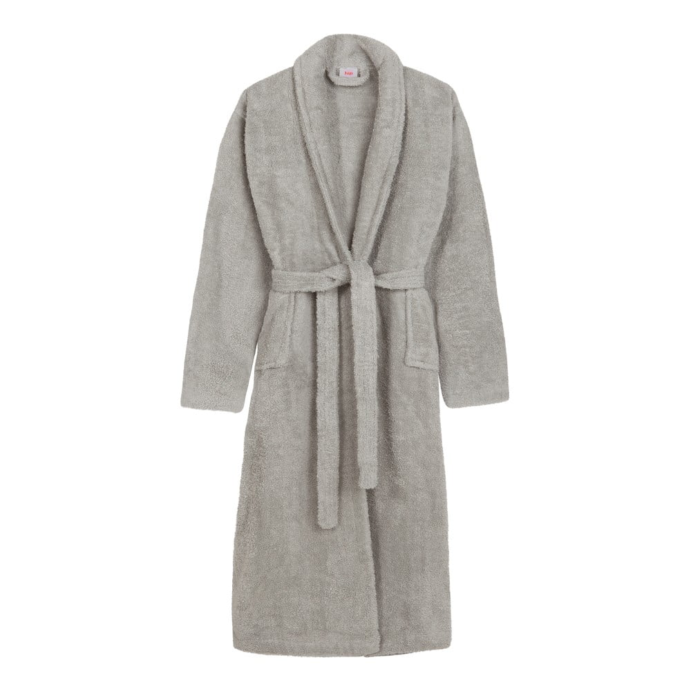 Sivý bavlnený župan veľkosť XL/XXL Terry – HIP