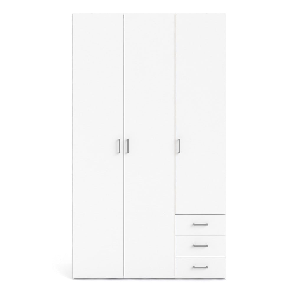 Biela šatníková skriňa 116x200 cm Space – Tvilum