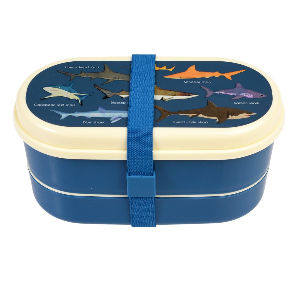 Tmavomodrý detský desiatový box Sharks – Rex London