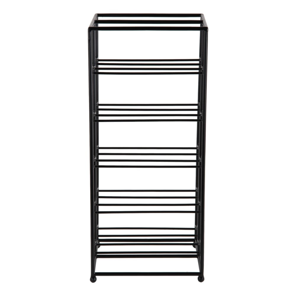 Čierny kovový regál na víno počet fliaš 10 25x57x22