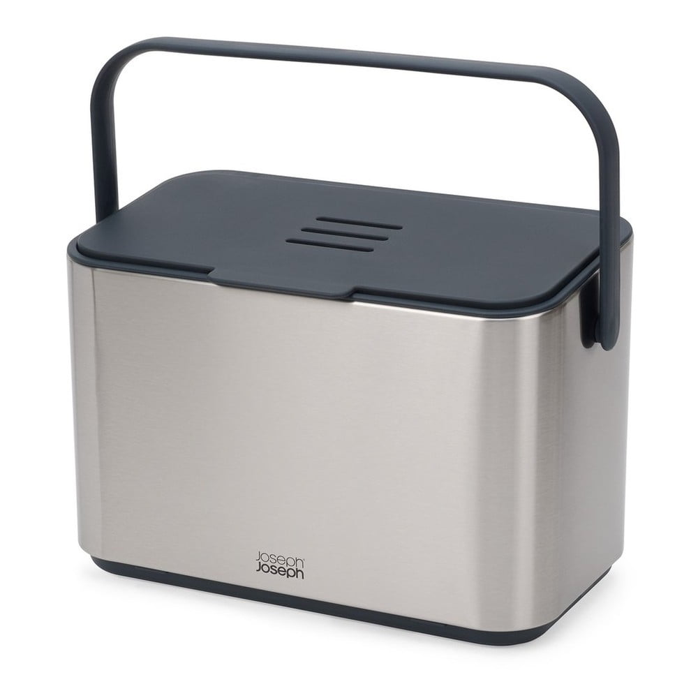 Nádoba na kompostovateľný odpad v striebornej farbe 4 l Collect – Joseph Joseph