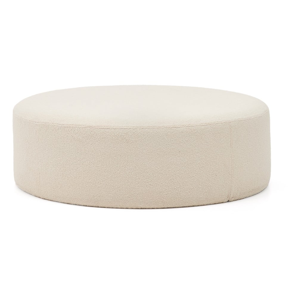 Krémový taburet z textílie buklé Kaeli – Kave Home