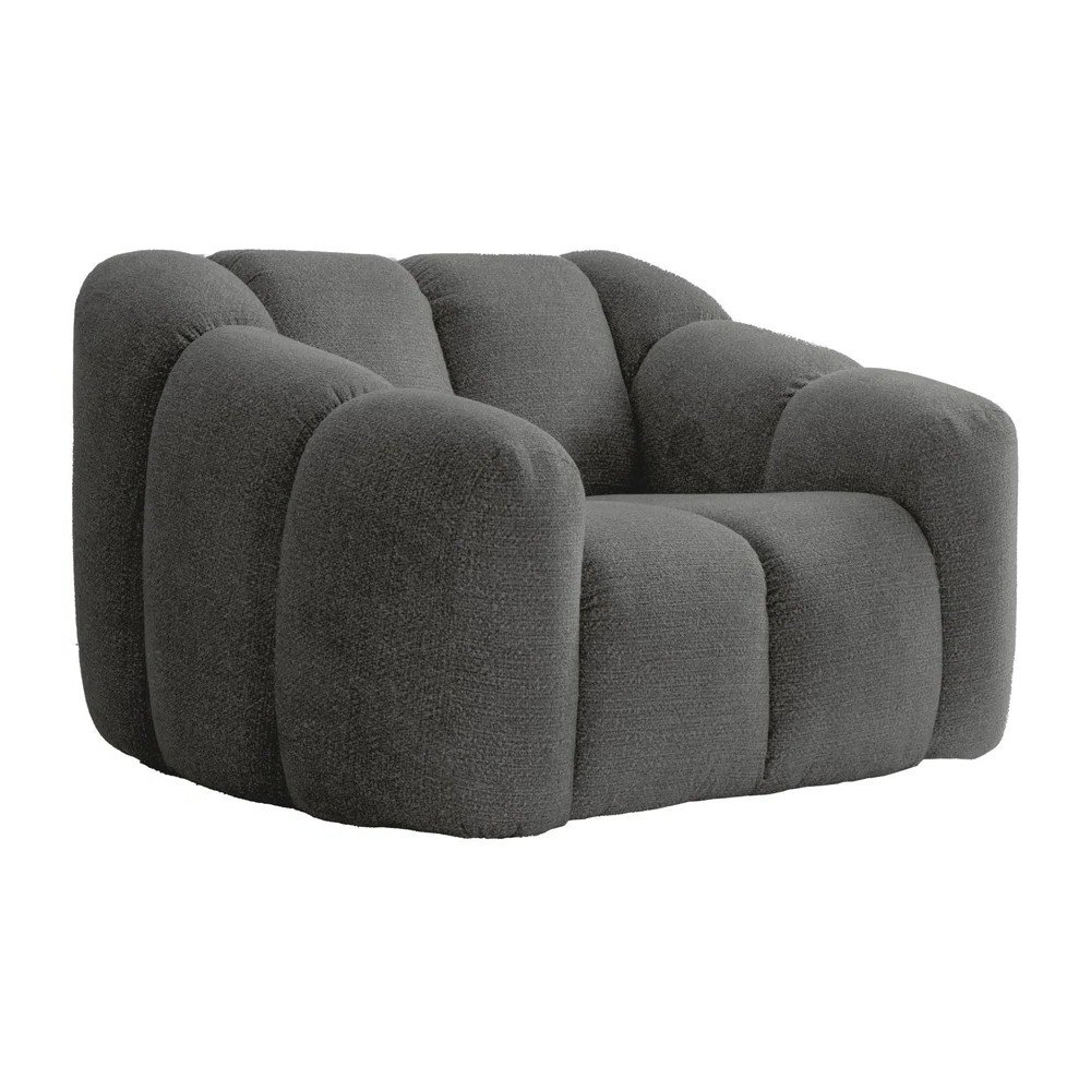 Sivé kreslo Shell – Miuform