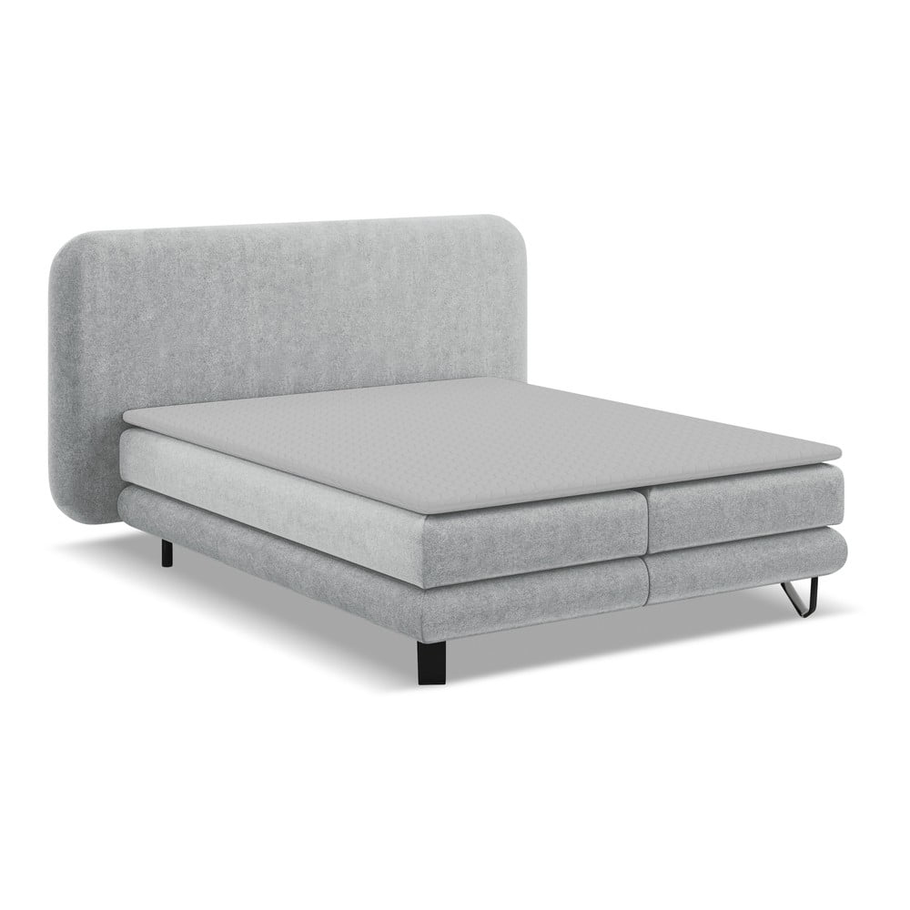 Svetlosivá boxspring posteľ 140x200 cm Ilima – Makamii