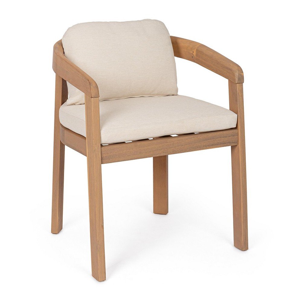 Drevená záhradná stolička v prírodnej farbe Pablo – Bizzotto