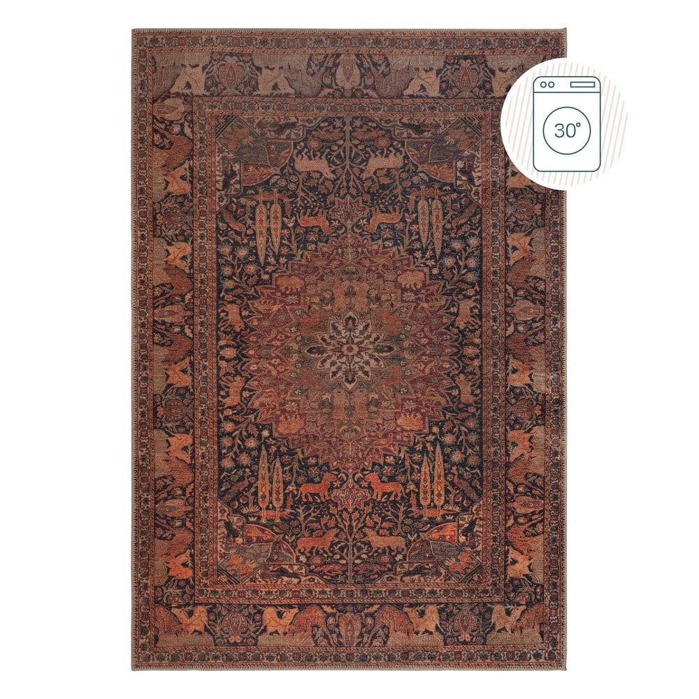 Vínovočervený prateľný koberec 190x290 cm Nico Global – Flair Rugs