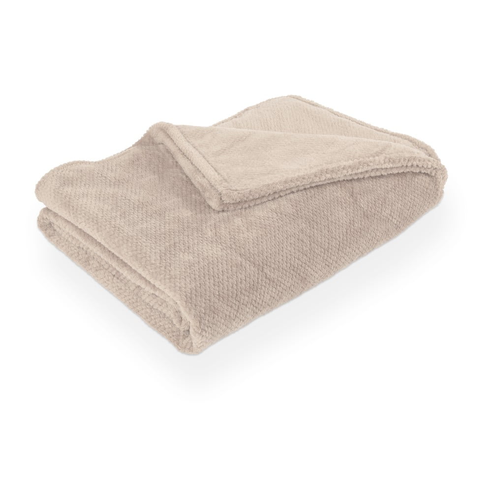 Taupe deka z mikroplyšu 150x200 cm Pippa – Tiseco Home Studio