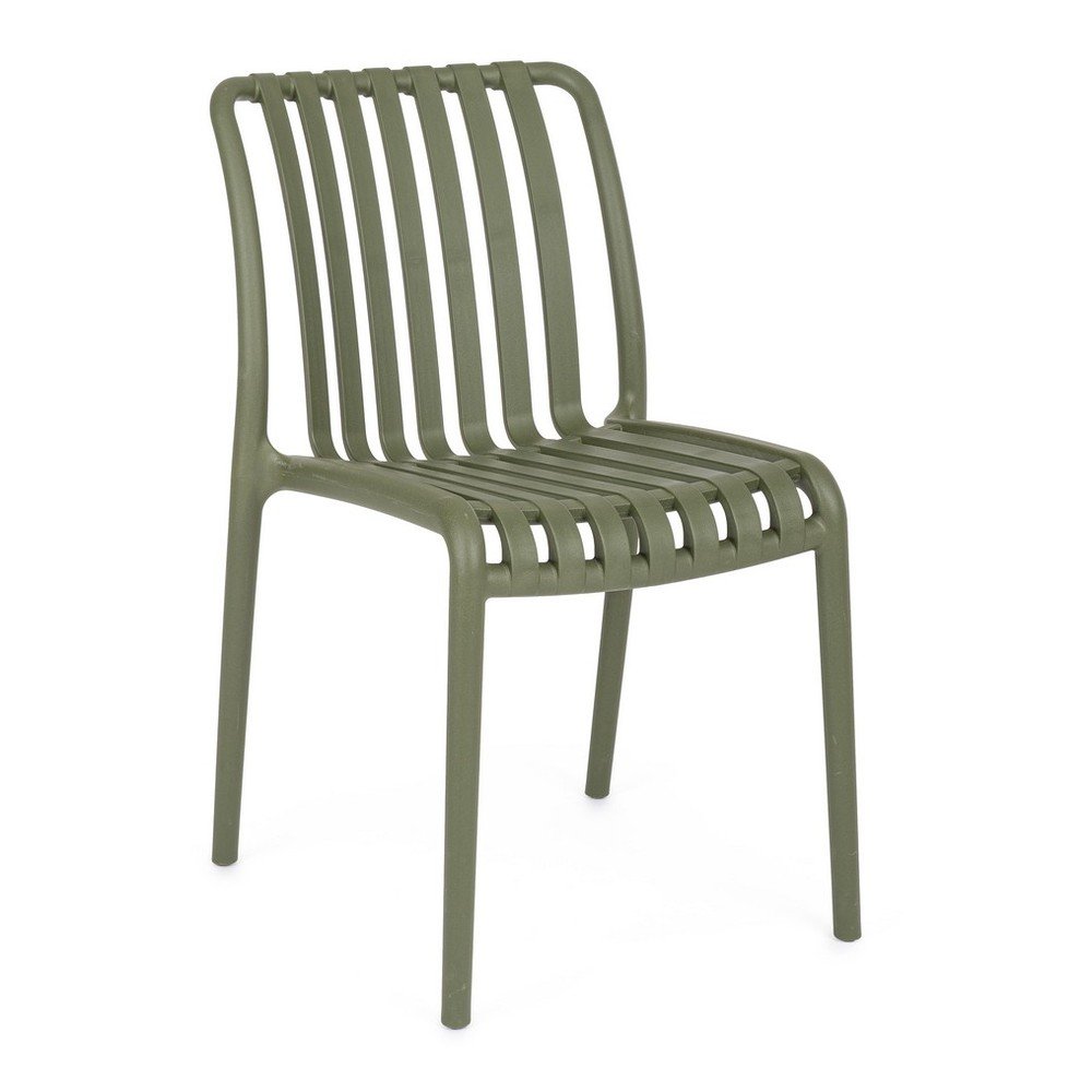 Zelená plastová záhradná stolička Billie – Bizzotto