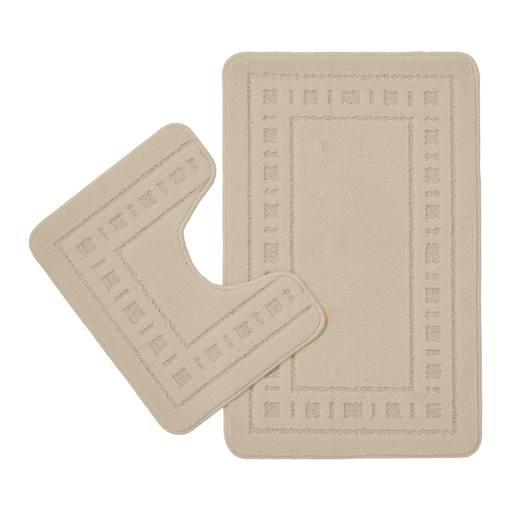 Svetlohnedé WC kúpeľňové predložky v súprave 2 ks 50x80 cm Armoni – Catherine Lansfield