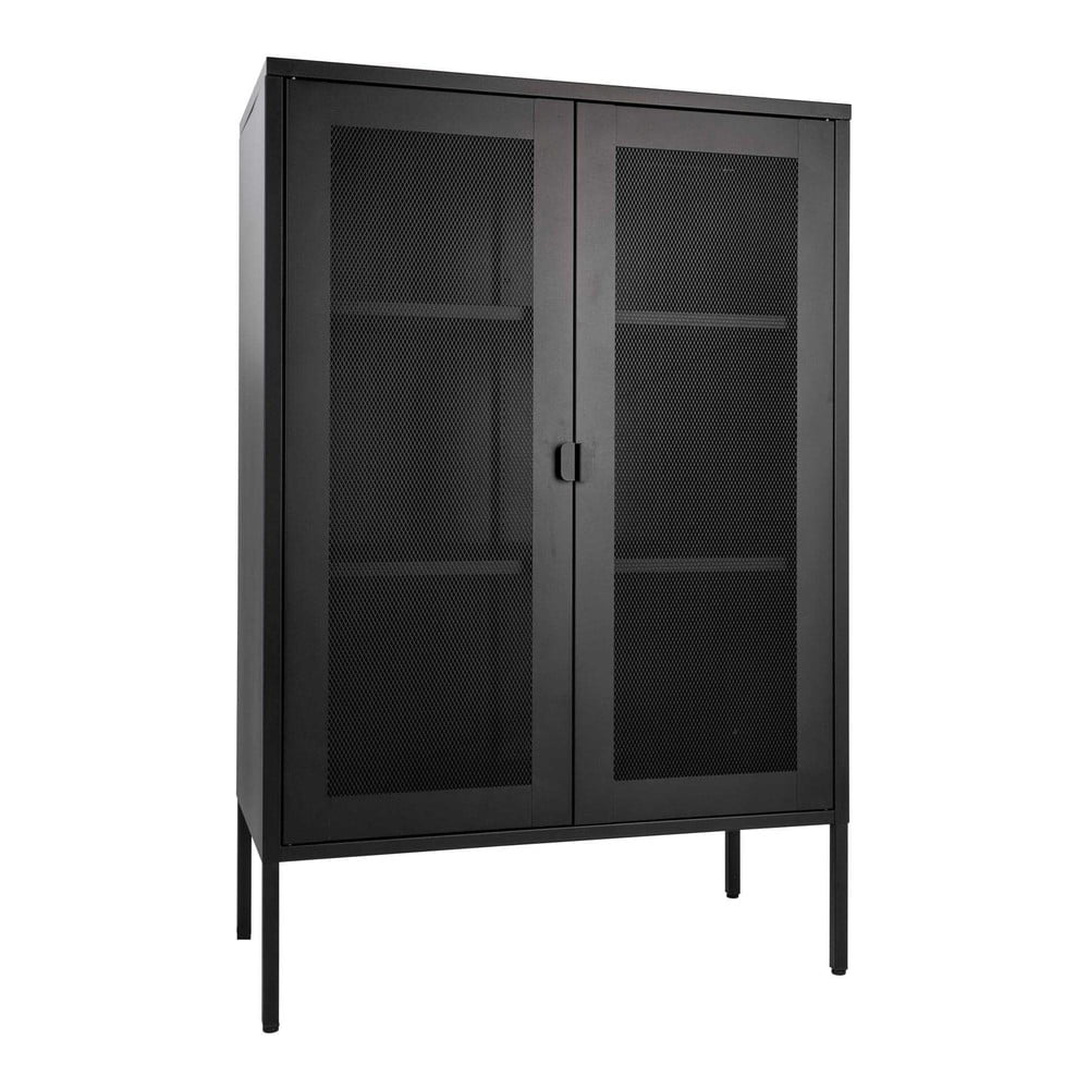 Čierna kovová vitrína 80x120 cm Melbourne – House Nordic