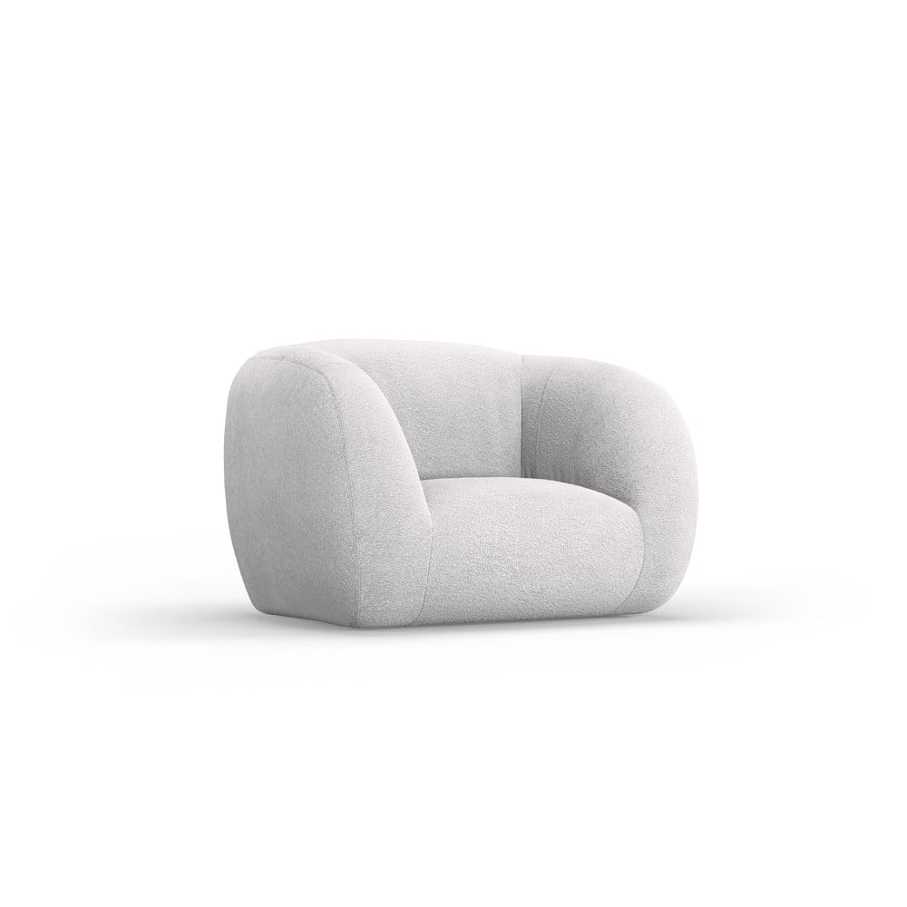 Svetlosivé kreslo z textílie buklé Essen – Cosmopolitan Design