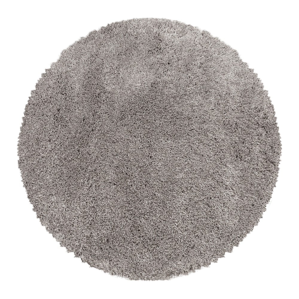 Svetlohnedý okrúhly koberec ø 120 cm Fluffy – Ayyildiz Carpets