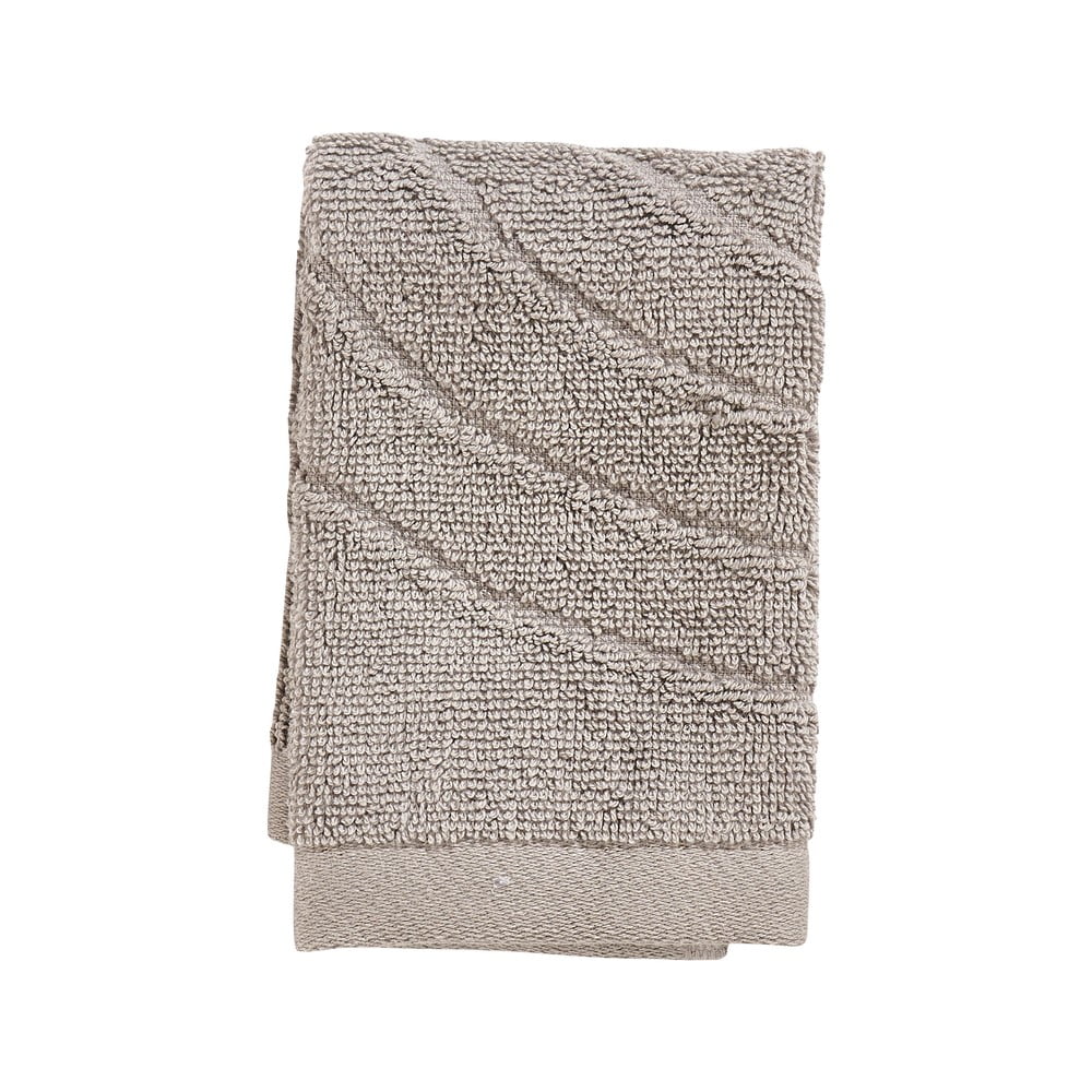 Sivobéžový froté bavlnený uterák 30x30 cm Time – Zone