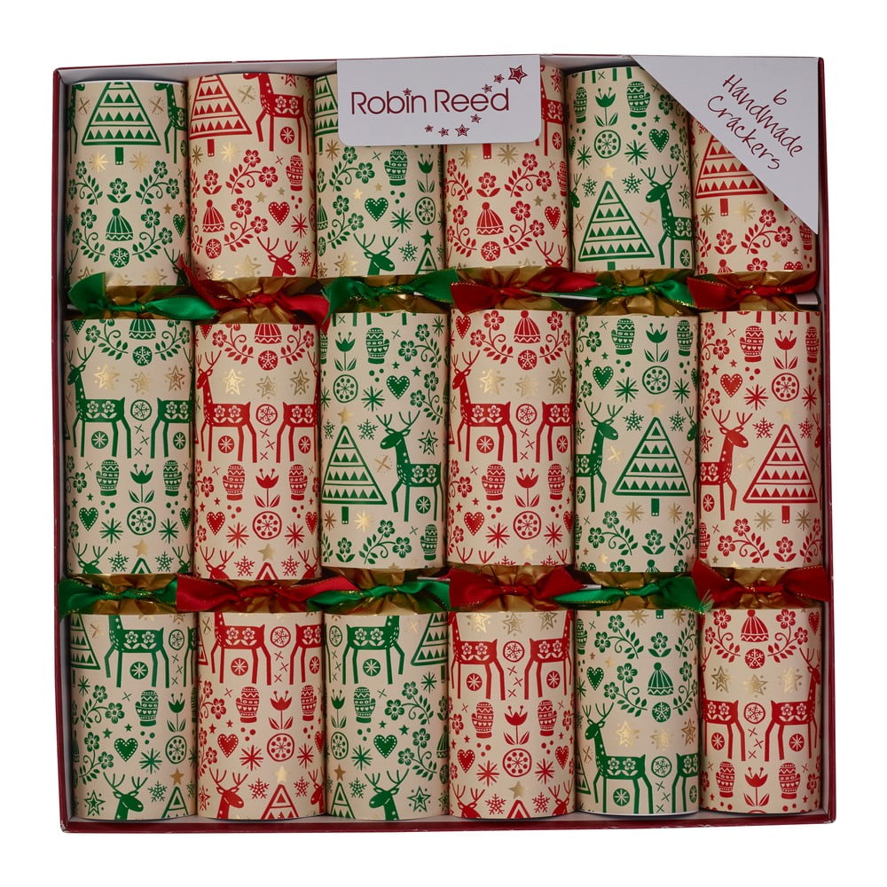 Vianočné crackery v súprave 6 ks Festive Folklore – Robin Reed