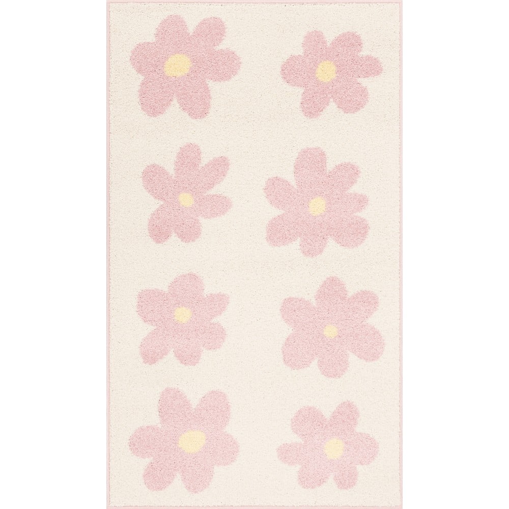 Ružový/slonovinový detský koberec 80x150 cm Dazzy Rose – FD