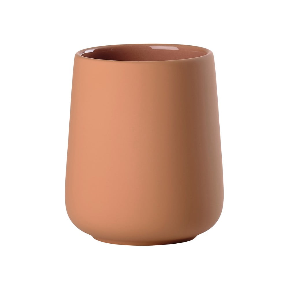 Oranžový kameninový téglik na zubné kefky Nova One – Zone