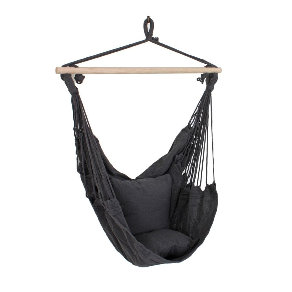 Čierne polstrované závesné záhradné kreslo Tobago – Garden Pleasure