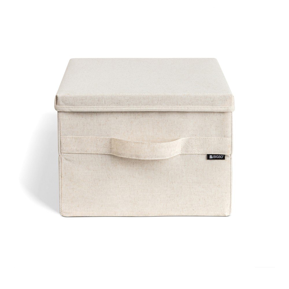 Béžový látkový úložný box s vekom 31x41x22 cm Soft Storage Medium – Bigso