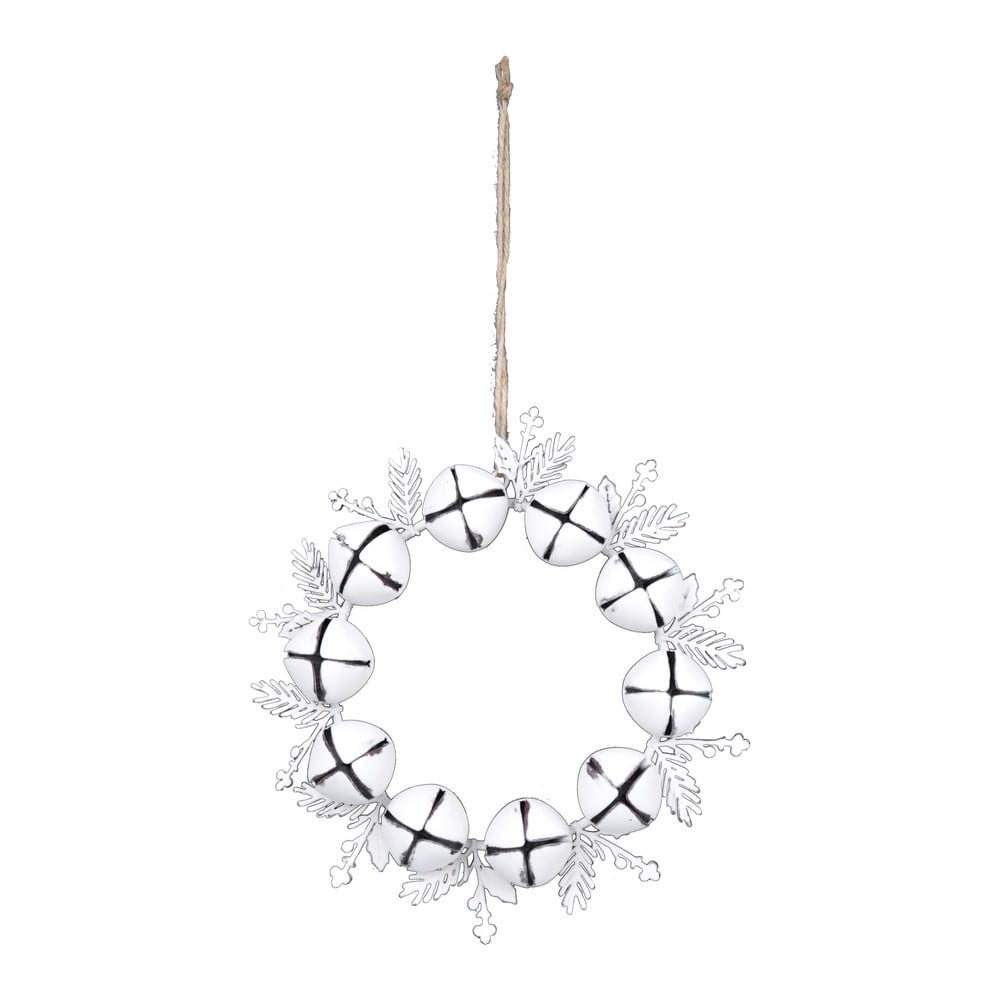 Biely závesný vianočný veniec Ego Dekor