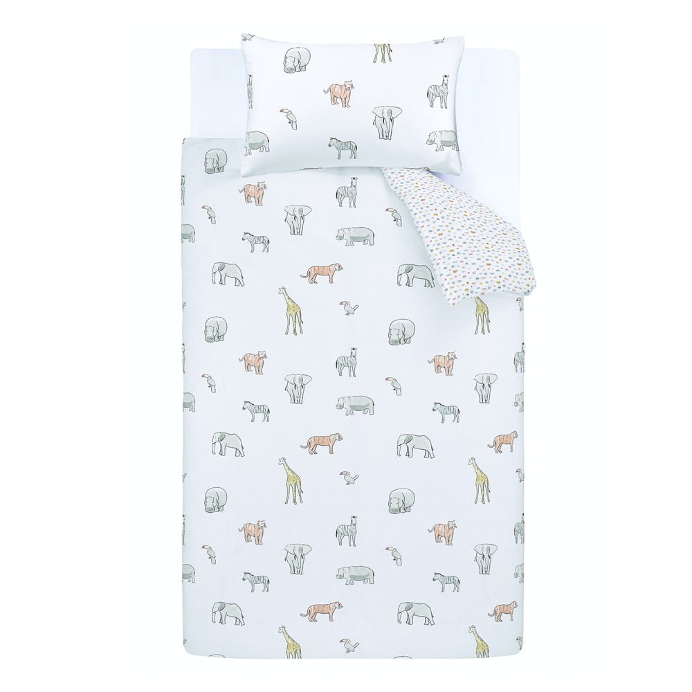 Bavlnená detská obliečka na jednolôžko 120x150 cm Zoo Animals – Bianca