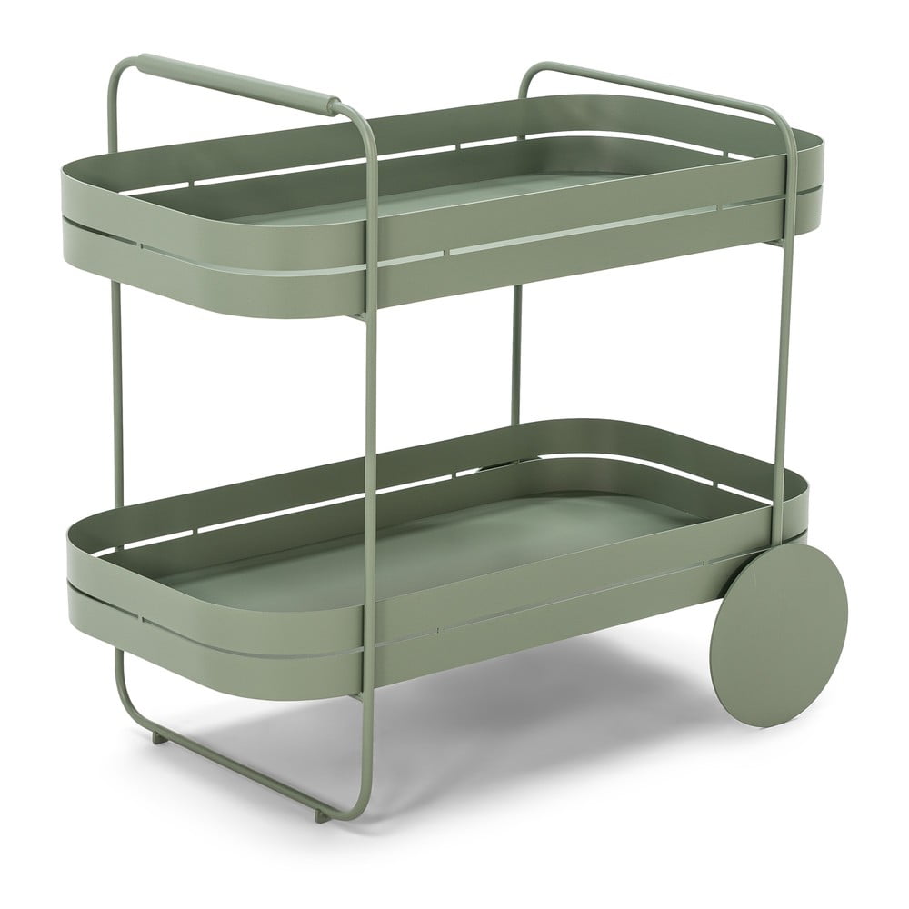Kovový servírovací stolík na kolieskach 74x42 cm Gin & Trolley – Spinder Design