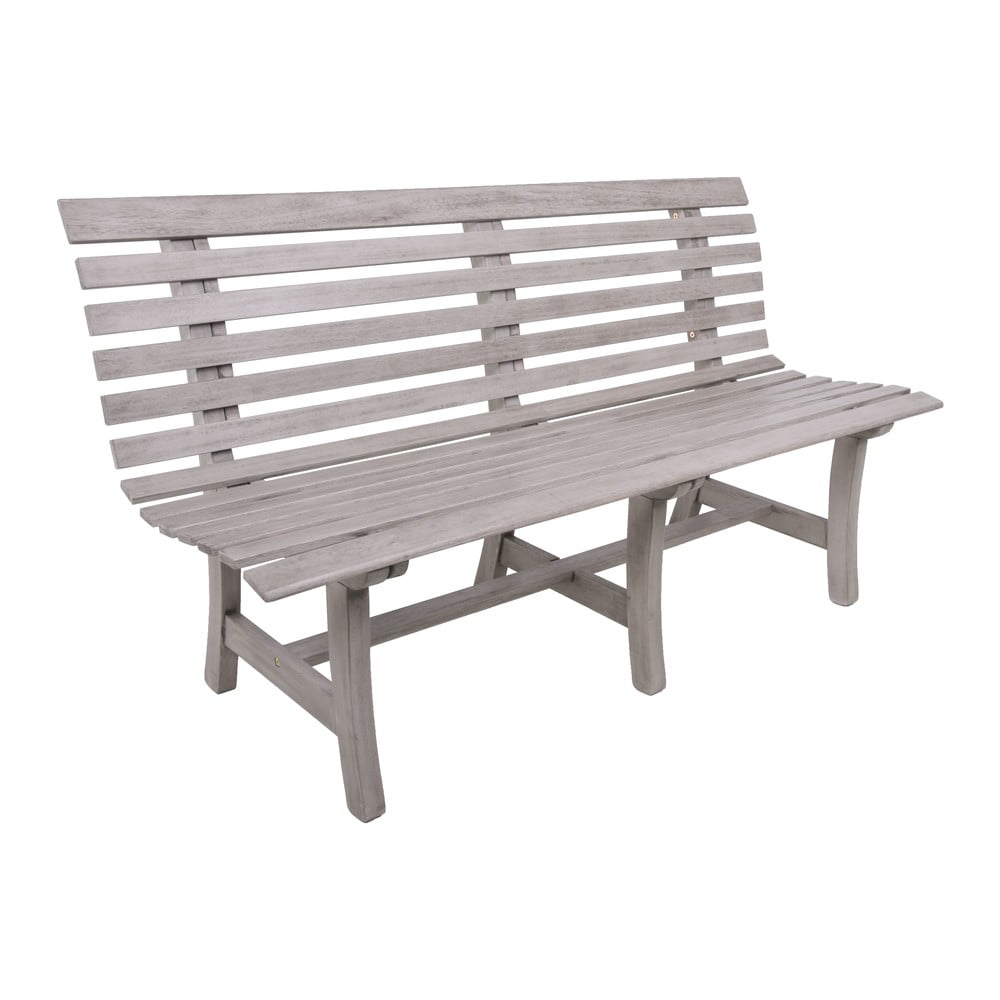 Sivá drevená záhradná lavica Mandalay – Garden Pleasure