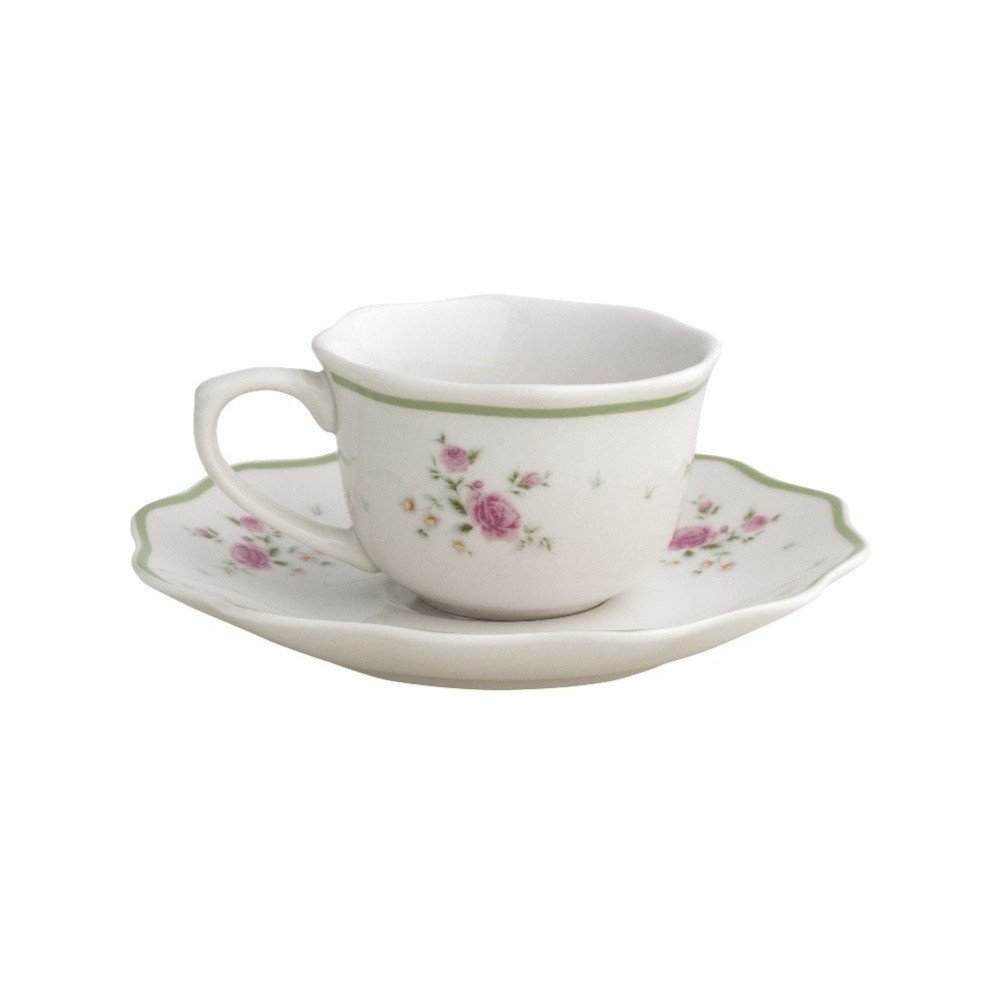 Biele porcelánové šálky v súprave 2 ks na espresso 90 ml Nonna Rosa – Brandani